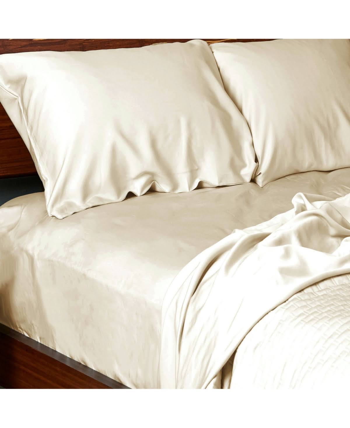 BedVoyage Rayon from Bamboo / Viscose Maternity Sheet Set, Size: Queen, Undyed Ivory