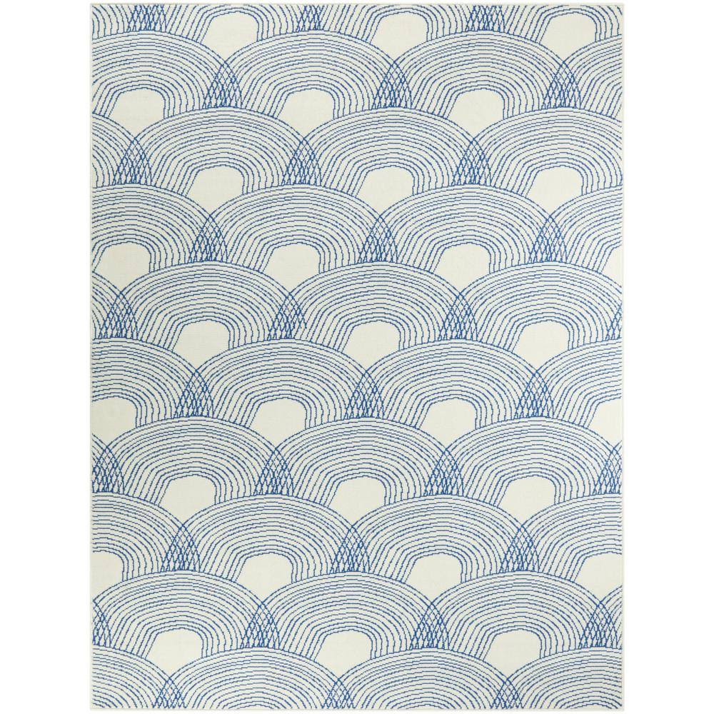 BALTA Madeline Abstract Striped Blue 8 ft. x 10 ft. Area Rug