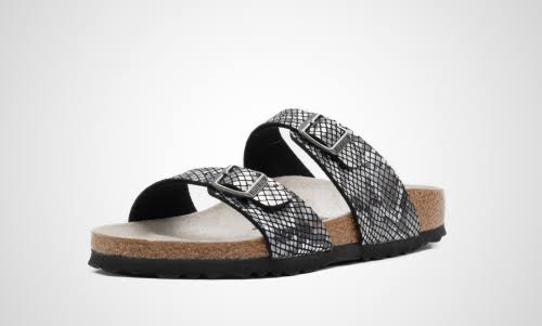 Birkenstock W Sydney MF - Python Black - US 8 - Women