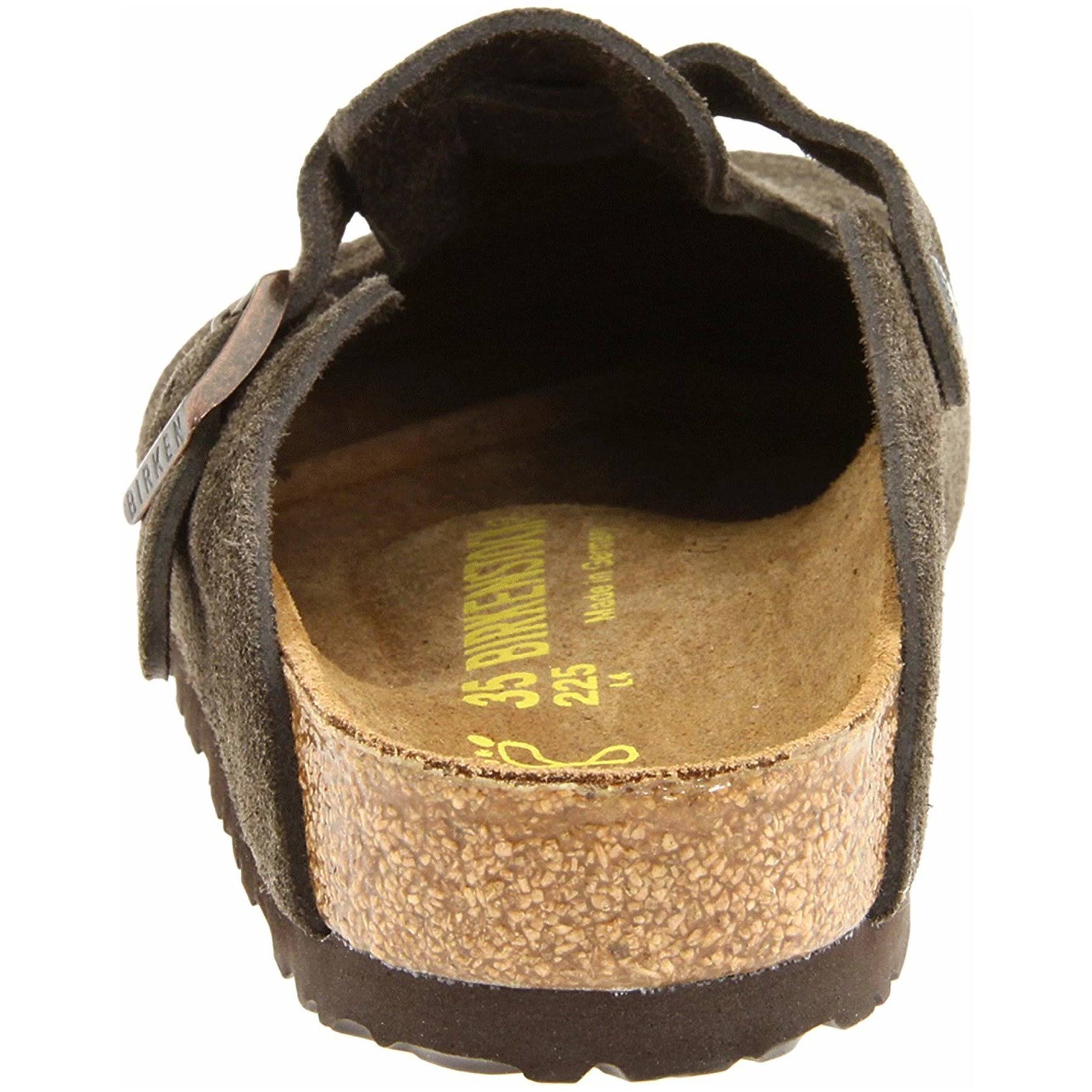 Birkenstock Unisex Boston Suede Clog, Size: 36 N, Mocha Suede