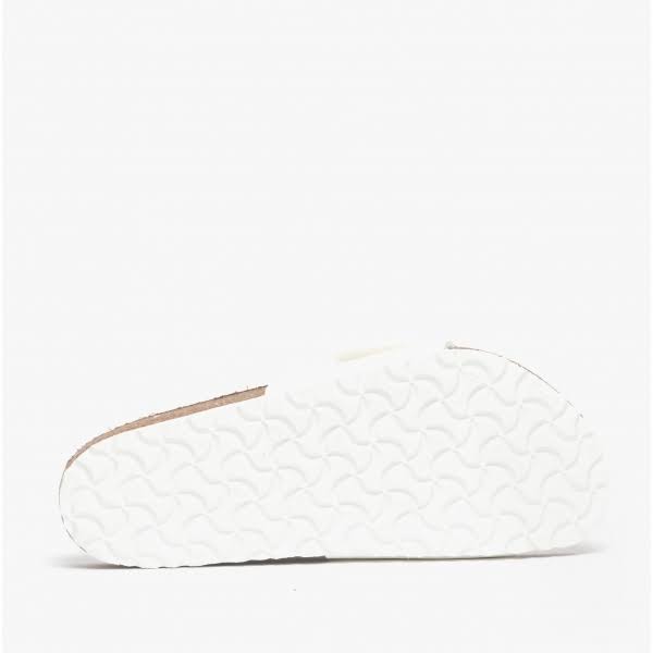 Birkenstock Patent Madrid Big Buckle Signle Strap Sandals - White