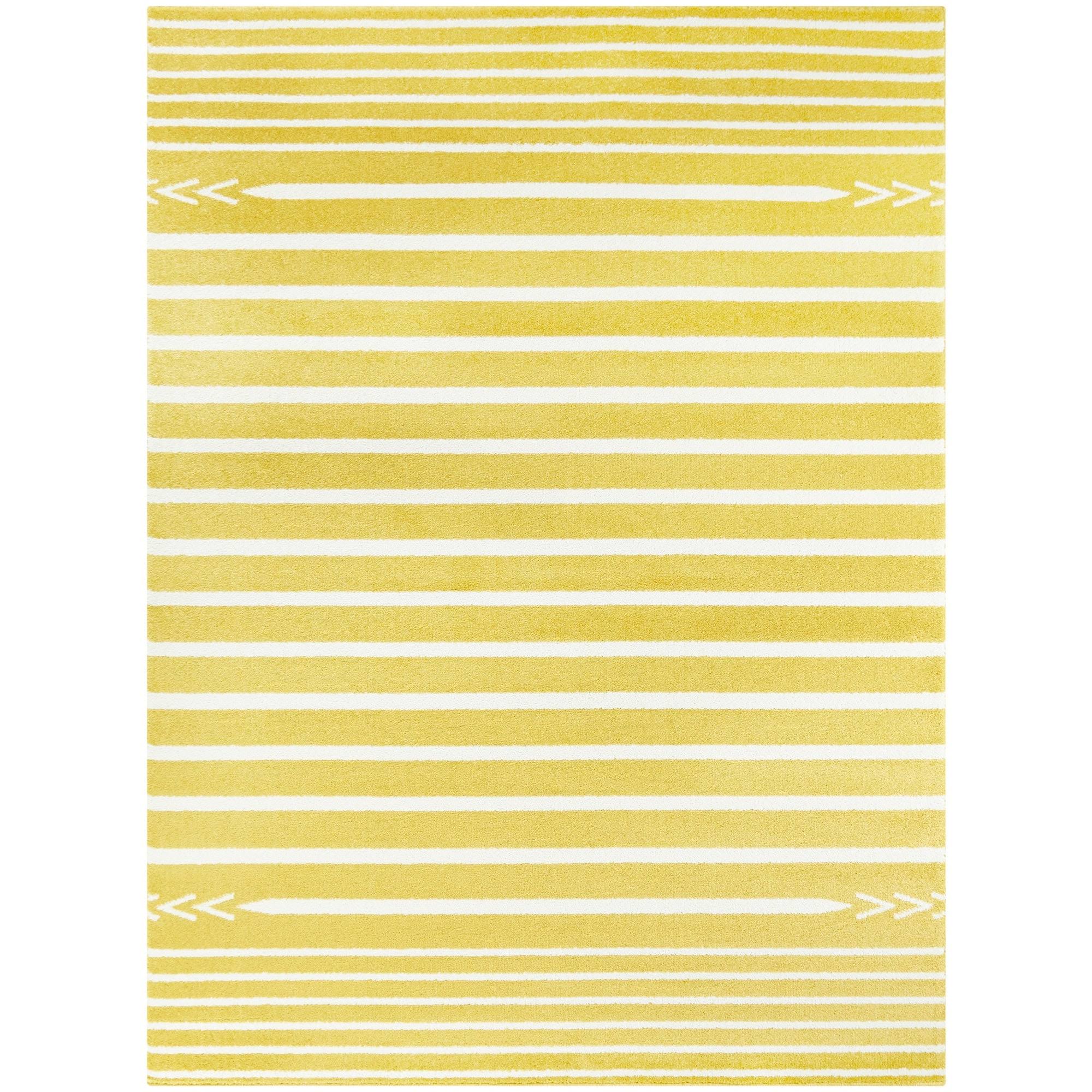 BALTA Cameron Striped Yellow 5 ft. x 7 ft. Area Rug