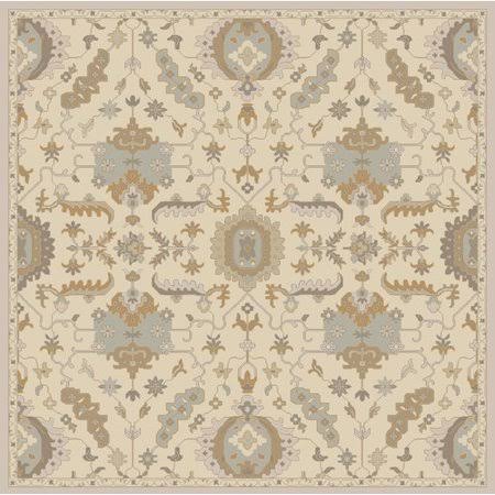 Arden Hand-Tufted Wool Tan/Beige Area Rug Rug Size: Square 4&