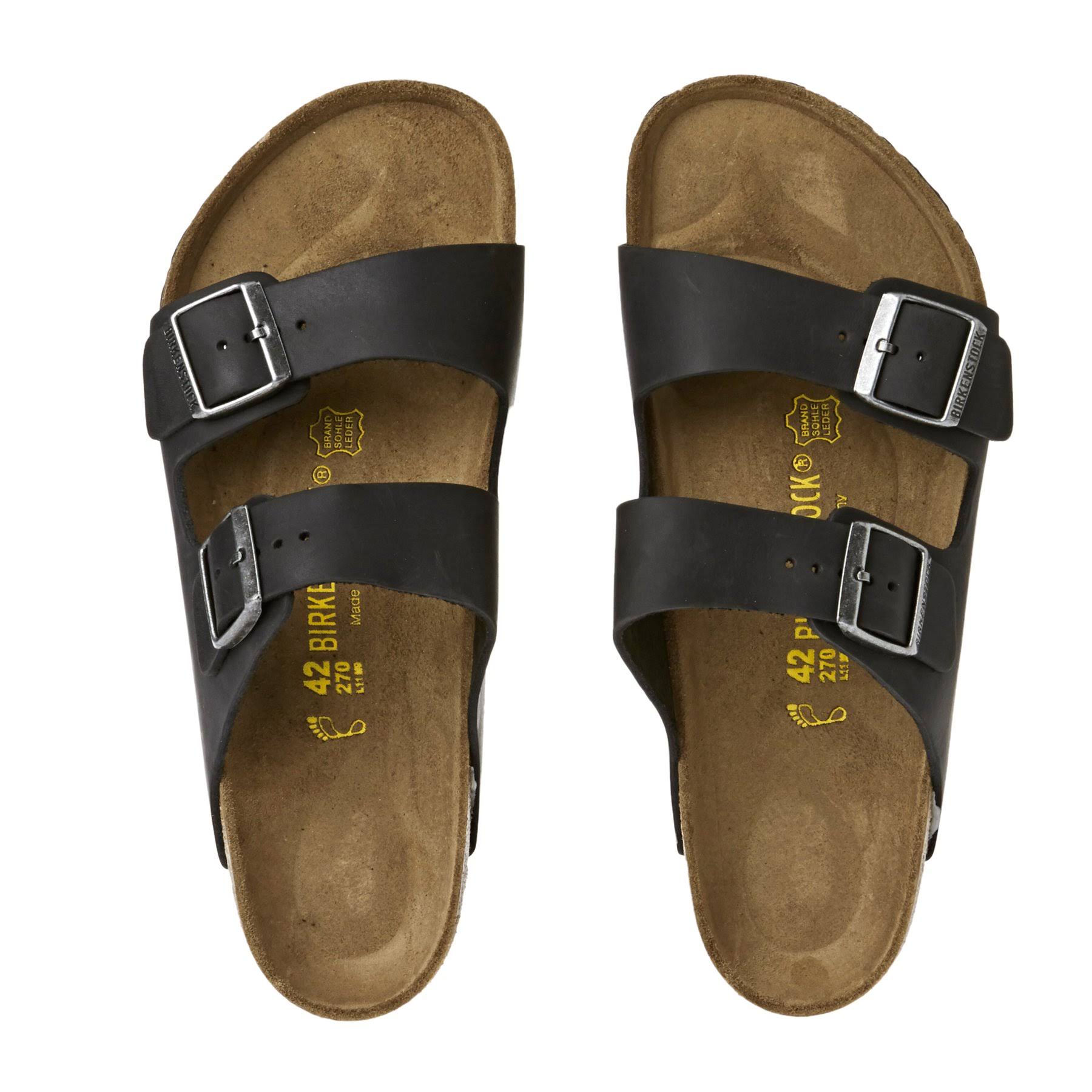 Birkenstock Arizona Oiled Leather Sandals - Black