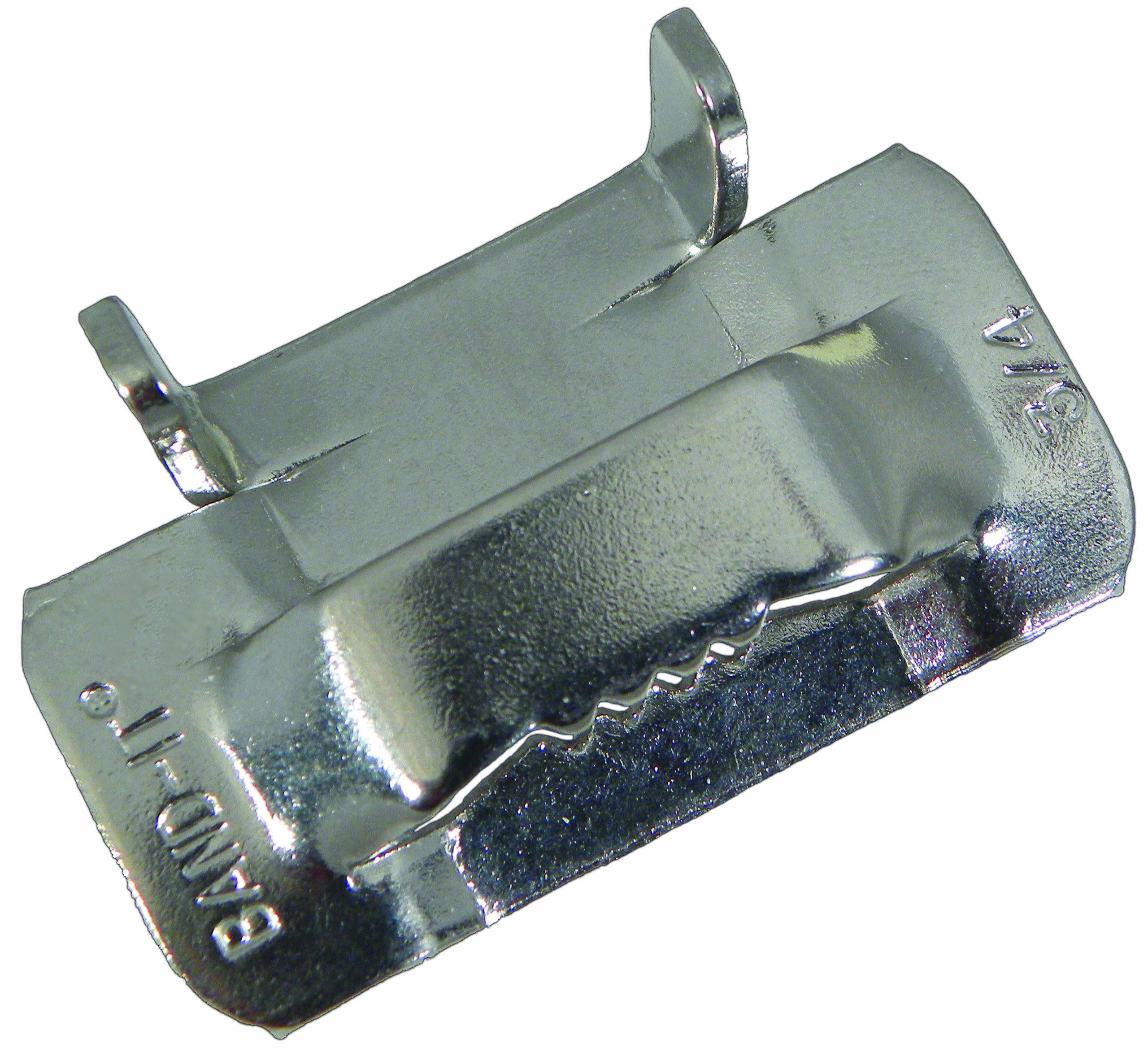 Band-It C25699 201/301 Stainless Steel Ear-Lokt Buckle, 3/4x22 Width, 100 per Box
