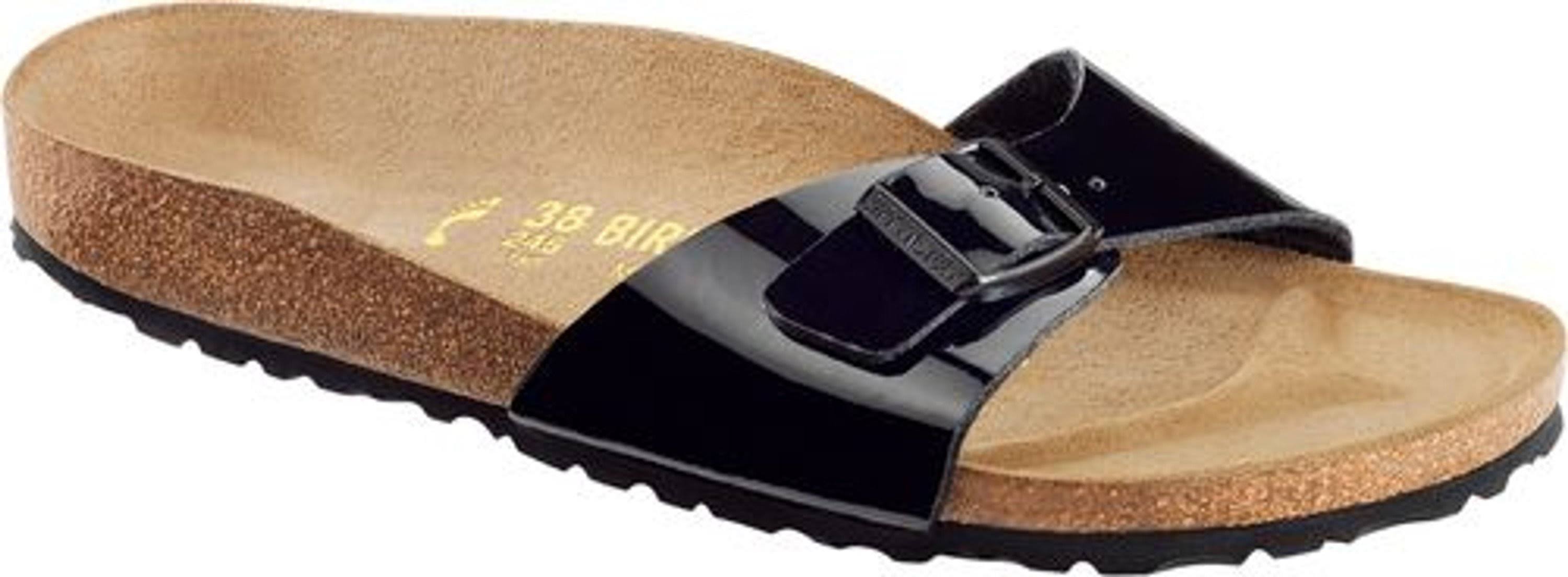Birkenstock Madrid Birko Flor Ladies Sandals - Patent Black