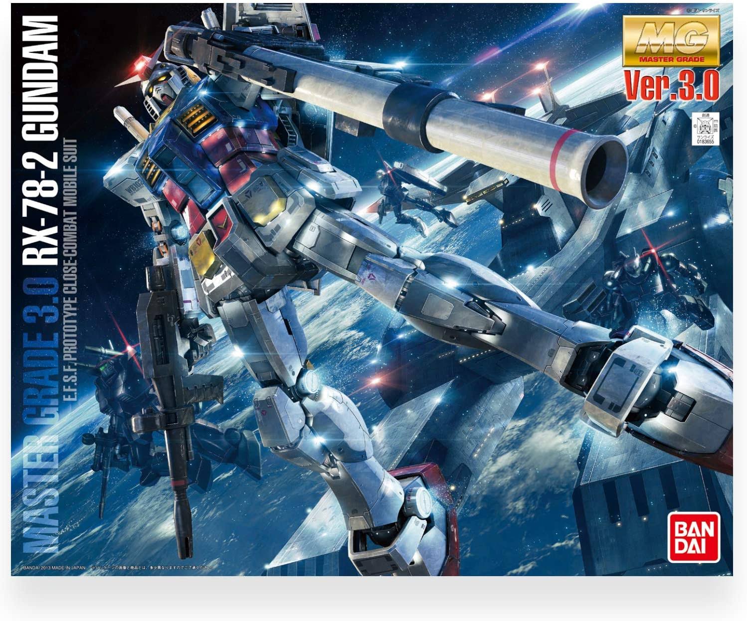 Bandai Hobby mg Gundam RX-78-2 Ver. 3.0 1/100 Scale Action Figure Model Kit