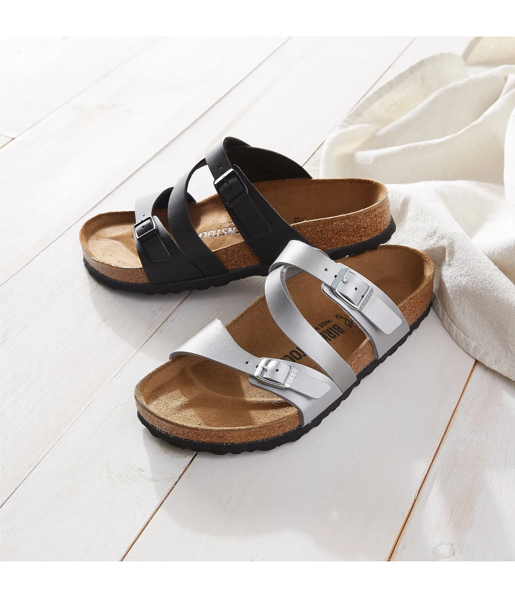 Birkenstock Women's Salina (41 Silver Birko Flor)
