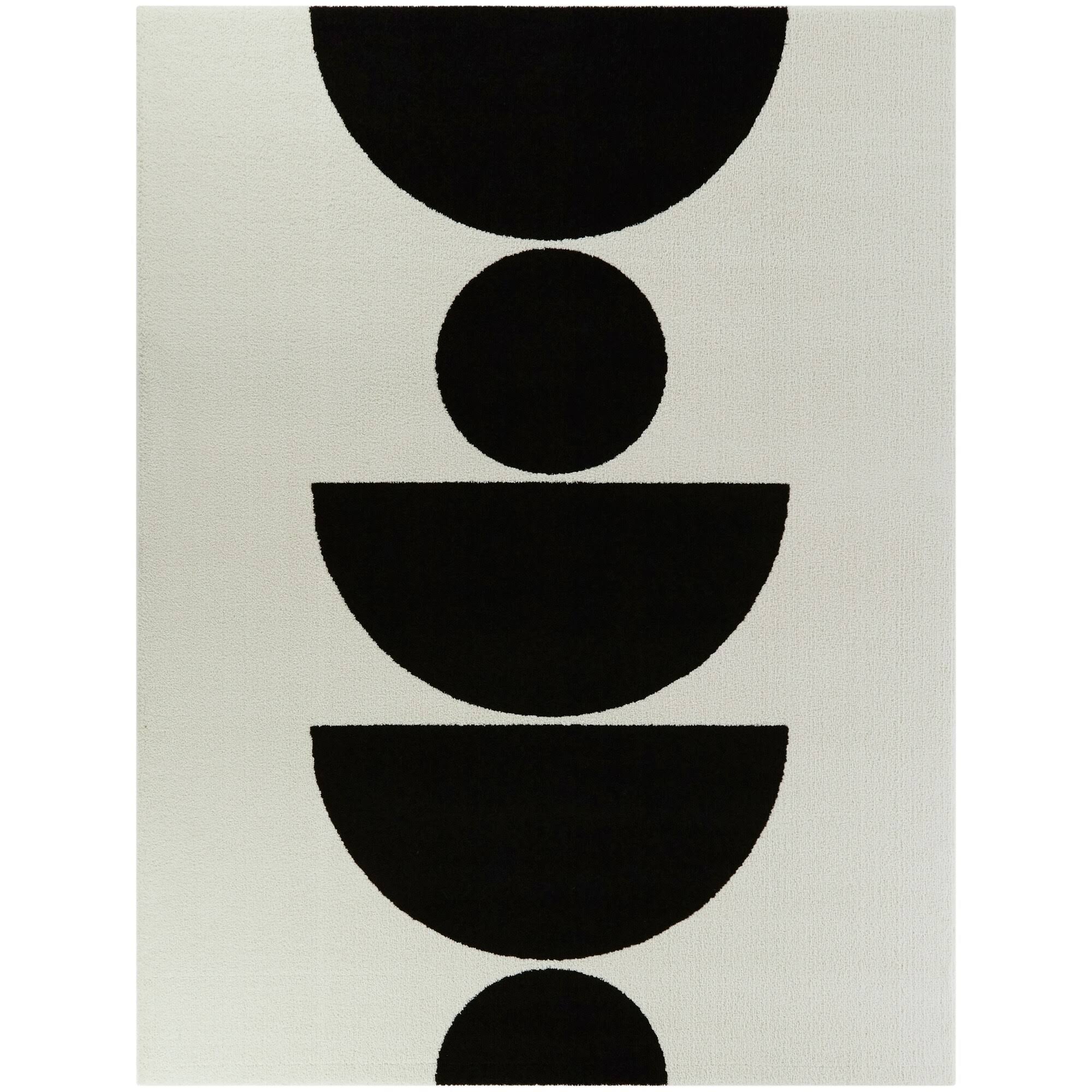 BALTA Eclipse White 8 ft. x 10 ft. Modern Geometric Area Rug