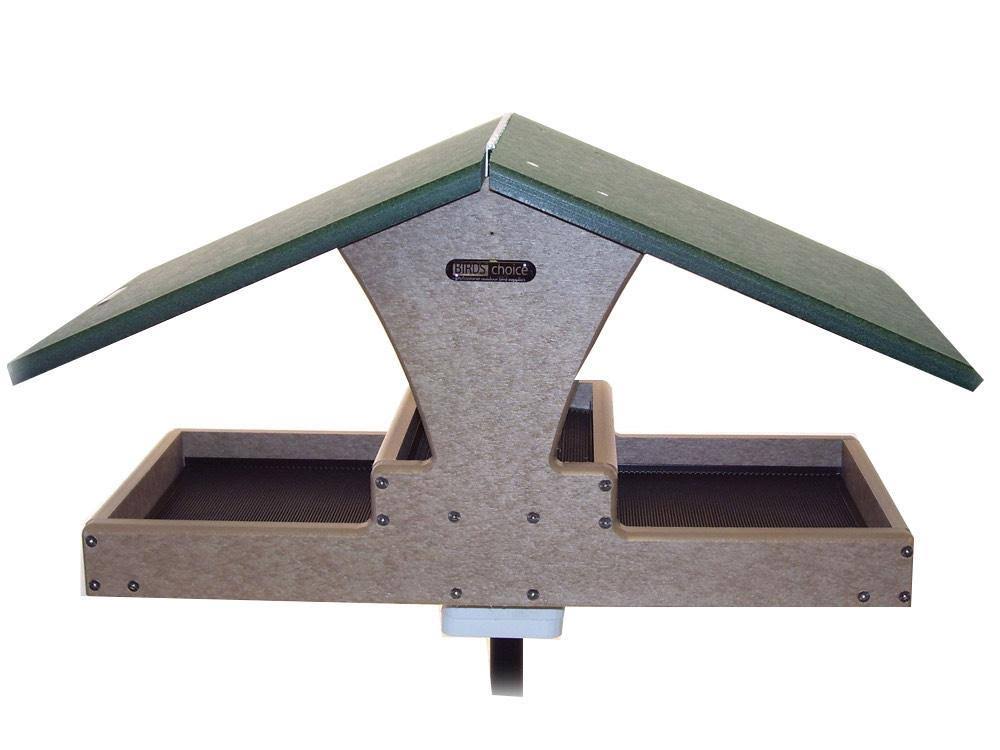Birds Choice Recycled Double Decker Hopper Platform Bird Feeder