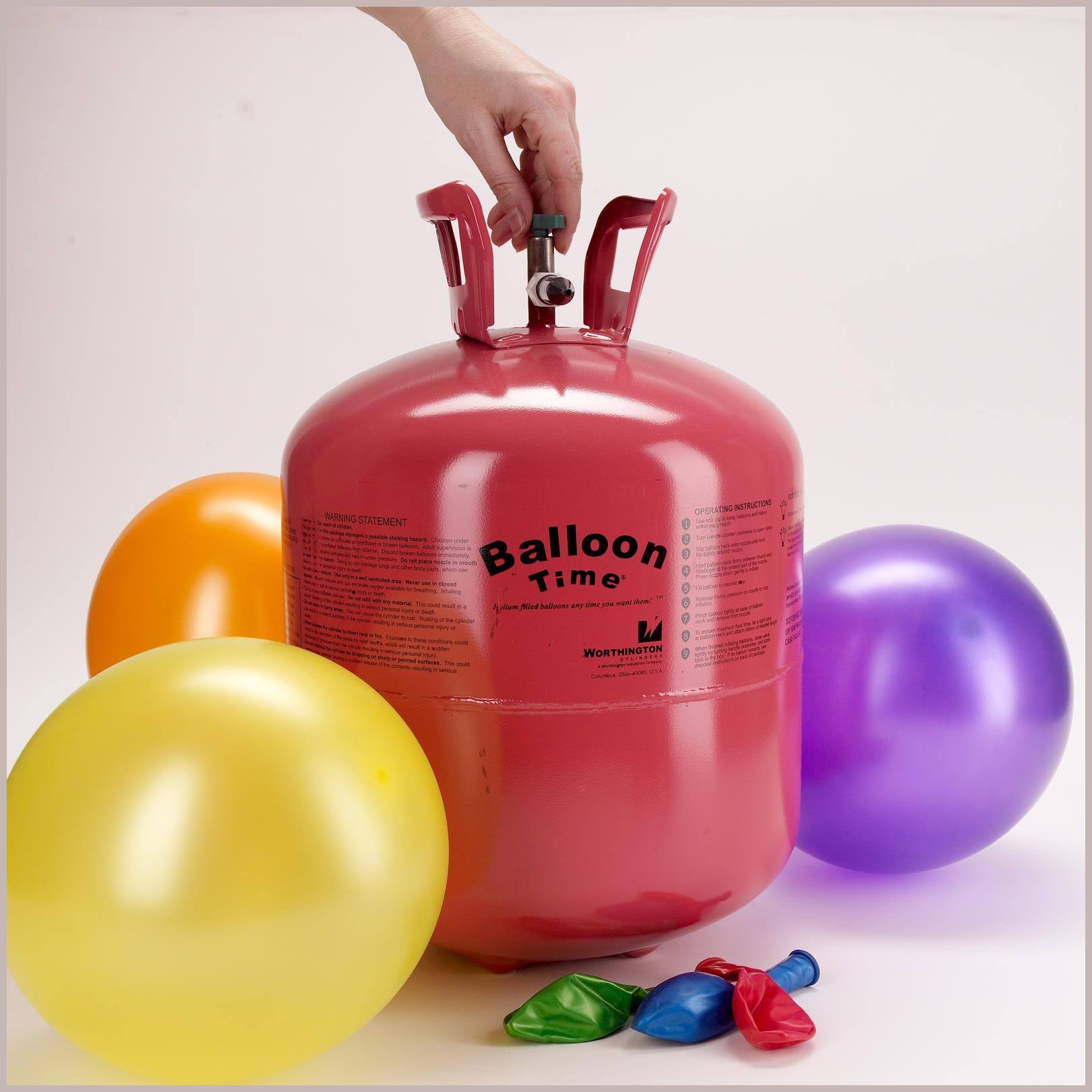 Worthington Disposable Helium Tank, Red