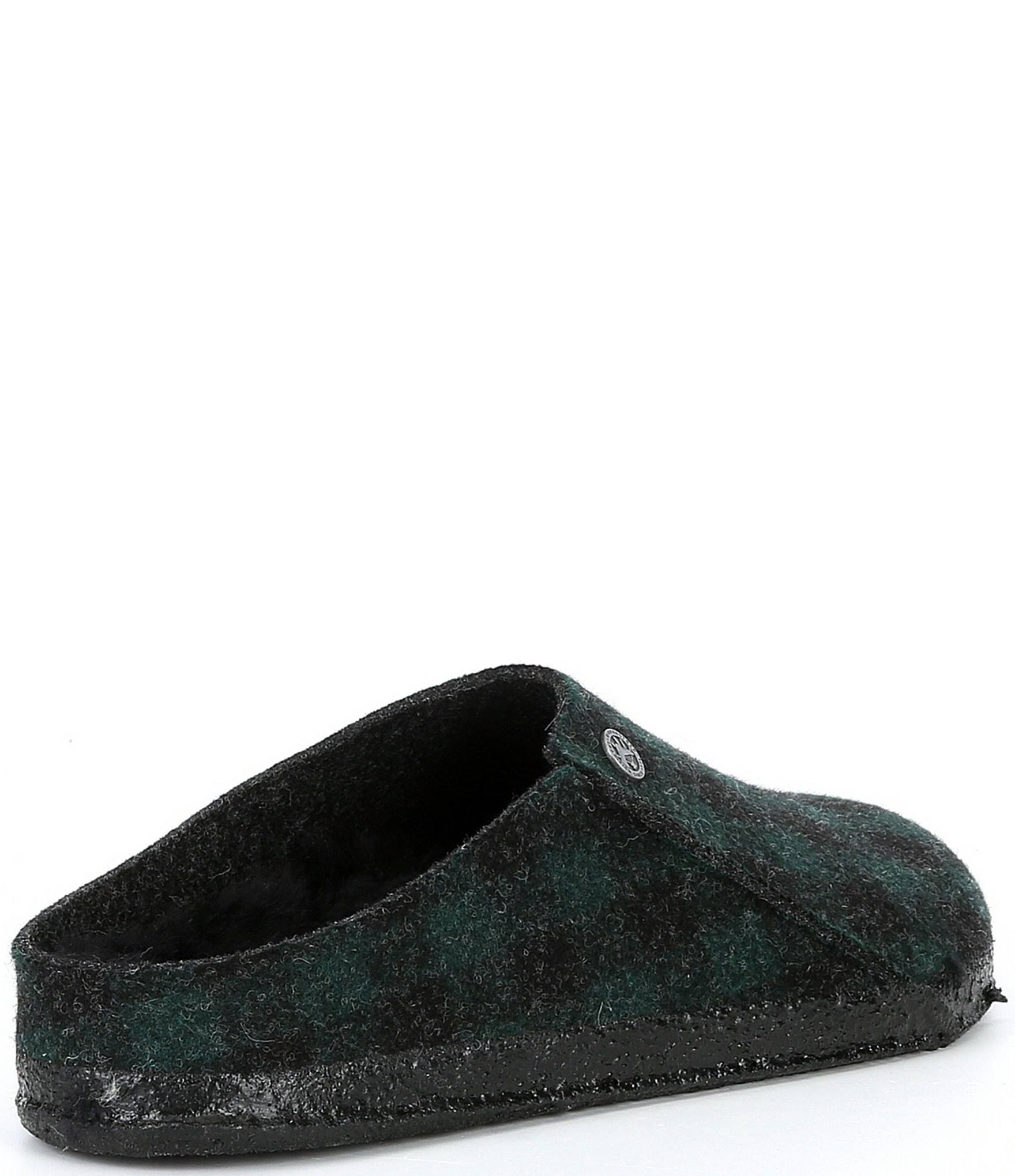 Birkenstock Men's Zermatt Shearling Slipper - 43 - Plaid Green / Black