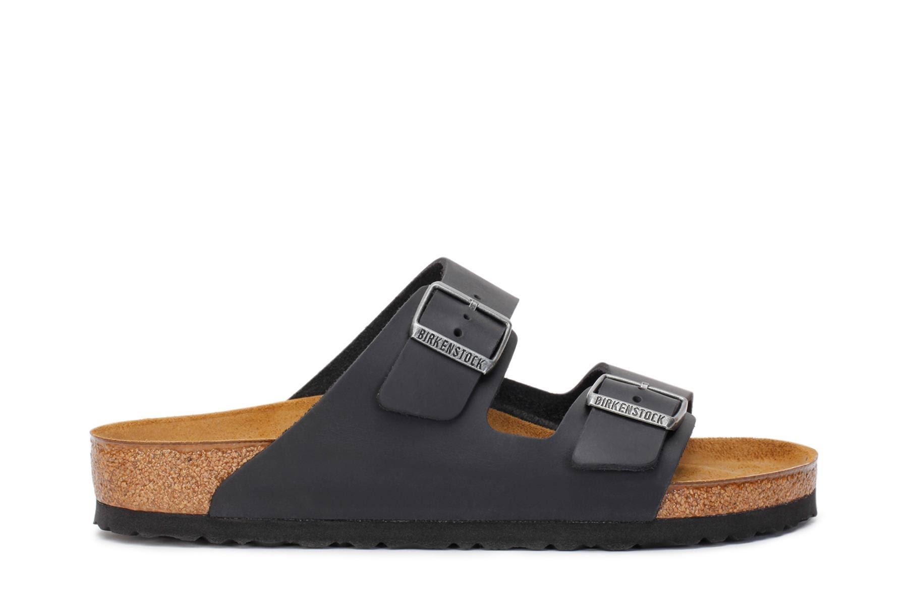 Birkenstock Arizona Sandal - 44 - Black Oiled Leather