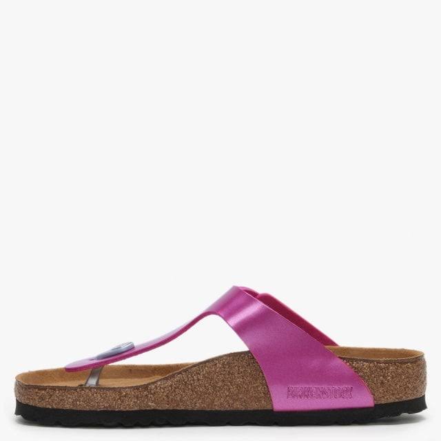 Birkenstock Gizeh Electric Metallic Magenta Birko-Flor Toe Post Sandal