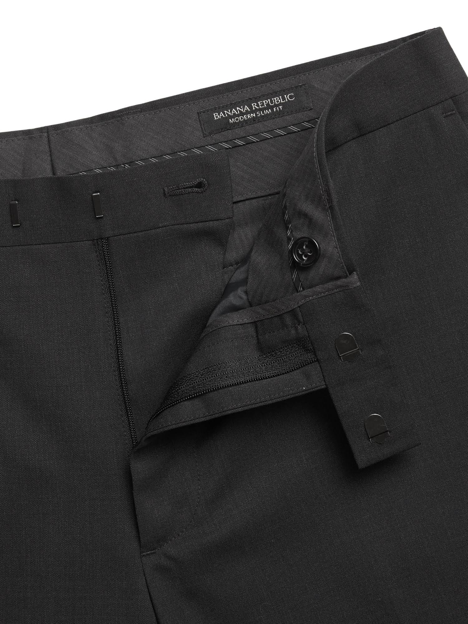 Banana Republic Men's Standard Italian Wool Suit Pant Dark Charcoal Tall Size 32W 36L