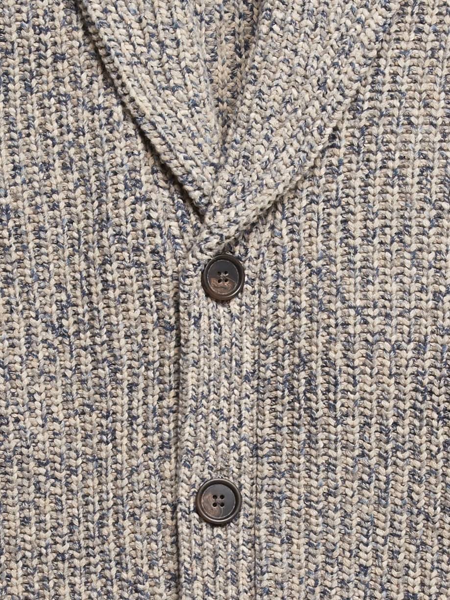 Banana Republic Men's Shawl-Collar Cardigan Sweater Biege Size L