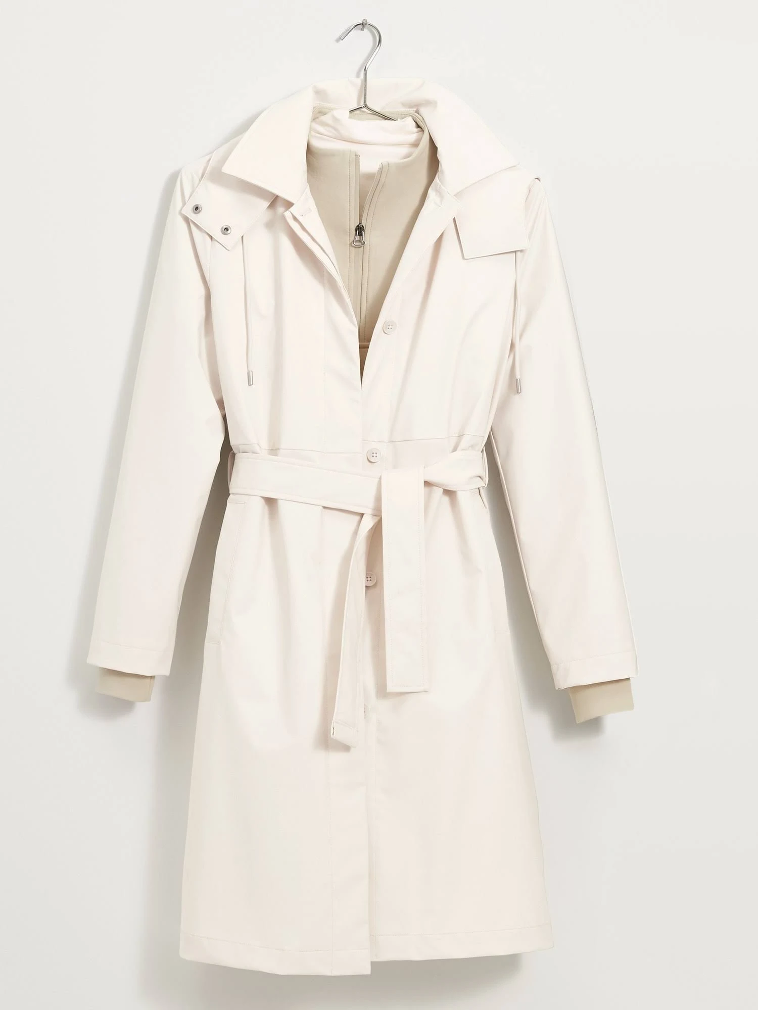 Banana Republic Women's 2-in-1 Rain Coat White Size Xxs