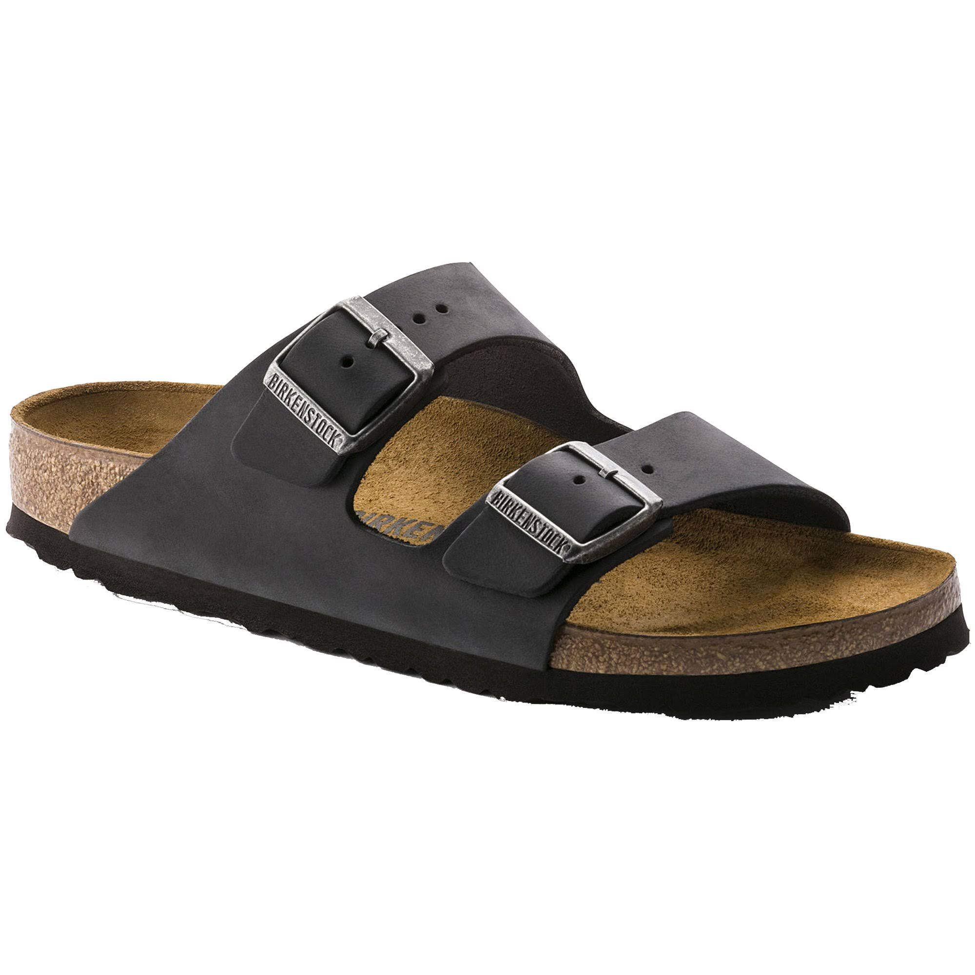Birkenstock Arizona Sandal - 44 - Black Oiled Leather