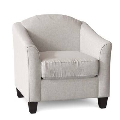 Shakira 34x22 Wide Armchair Birch Lane Body Fabric: Sustain Dursky Ivory, Leg Color: Black Walnut