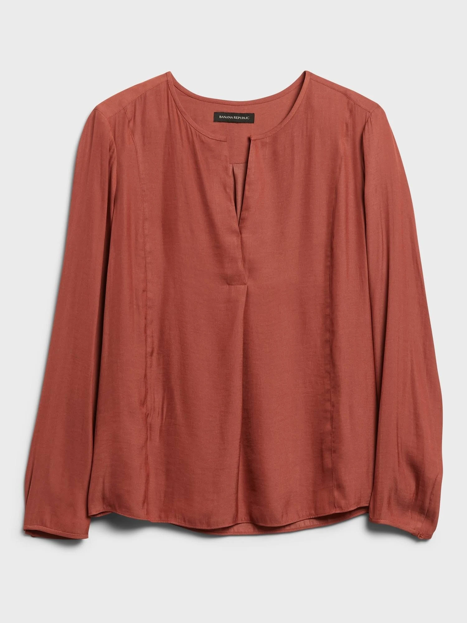 Banana Republic Women's Essential Popover Top Copper Clay Size Xxs