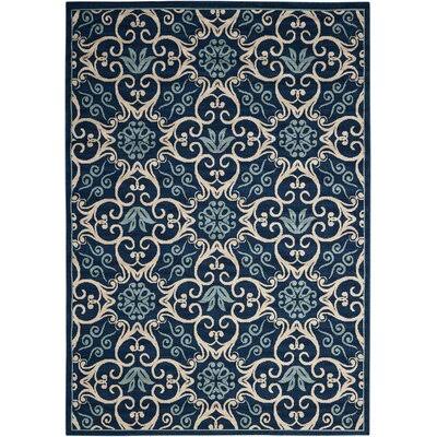 Fishback Floral Navy Blue Area Rug Rug Size: Rectangle 7&10x22 x 10&6x22