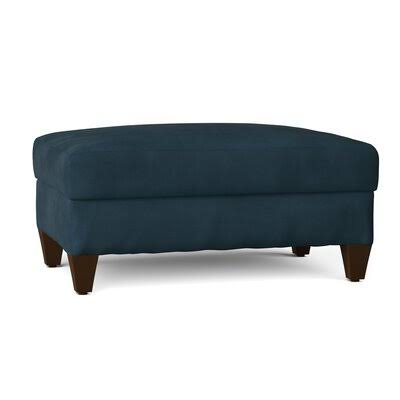 Birch Lane Fairchild 44x22 Rectangle Standard Slipcovered Ottoman Body Fabric: Tina Gulfstream