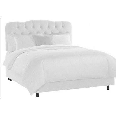 Stella Upholstered Bed Color: Velvet White, Size: Full