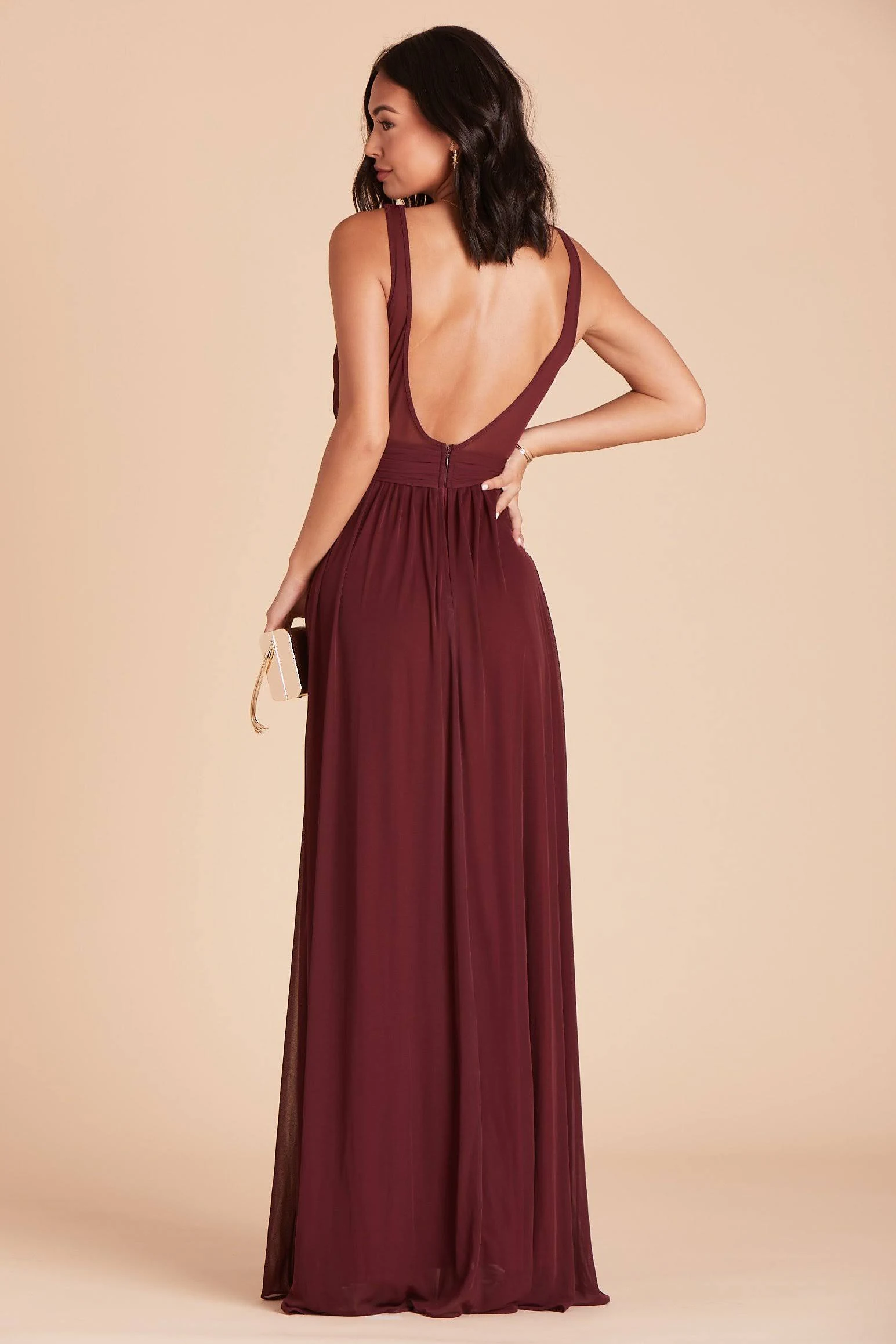 Birdy Grey Jan Bridesmaid Dress in Cabernet Xs / Cabernet