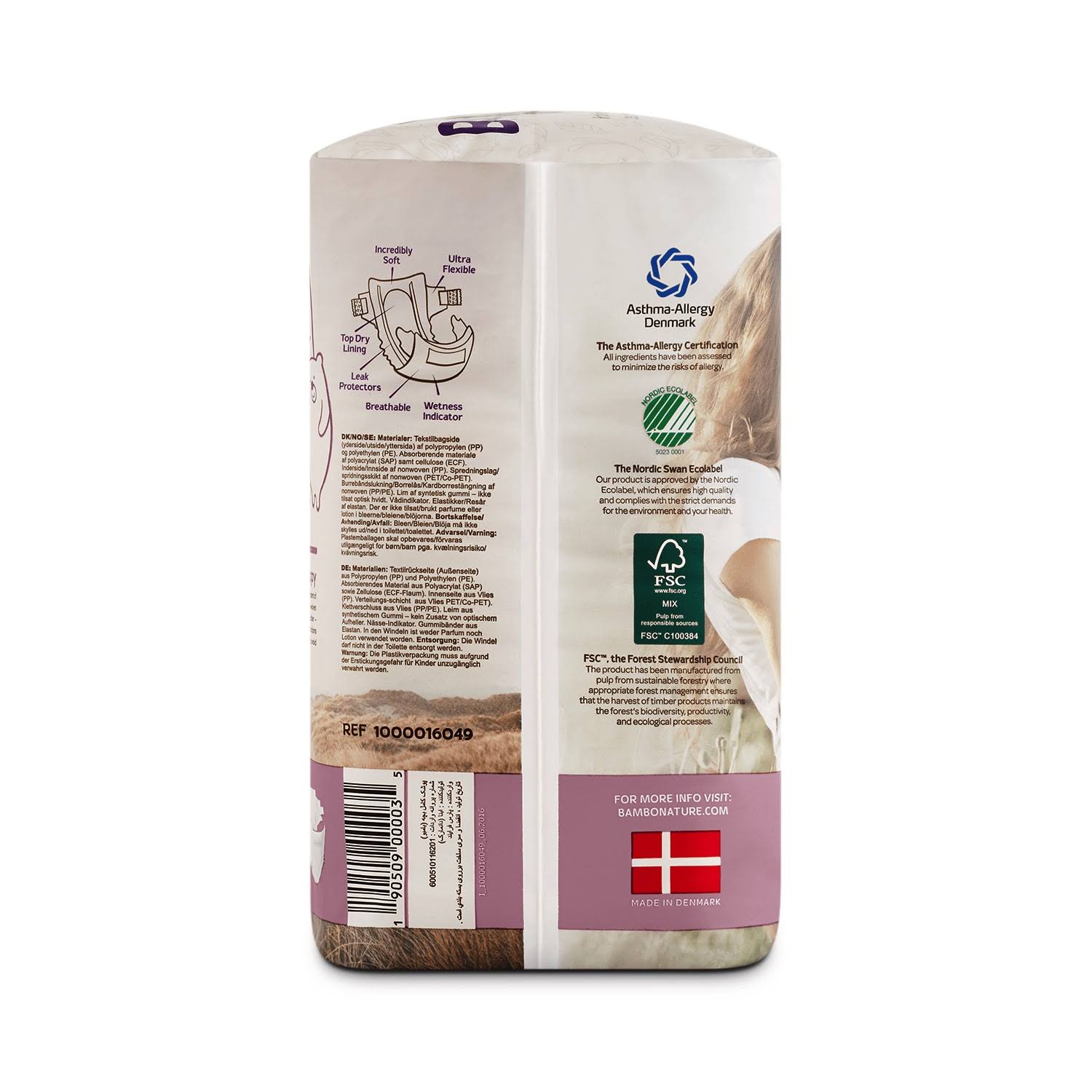 Bambo Nature Eco Friendly Premium Baby Diapers for Sensitive Skin, Sizes 1 - 6 Available, Size: Size 3; 396 Count