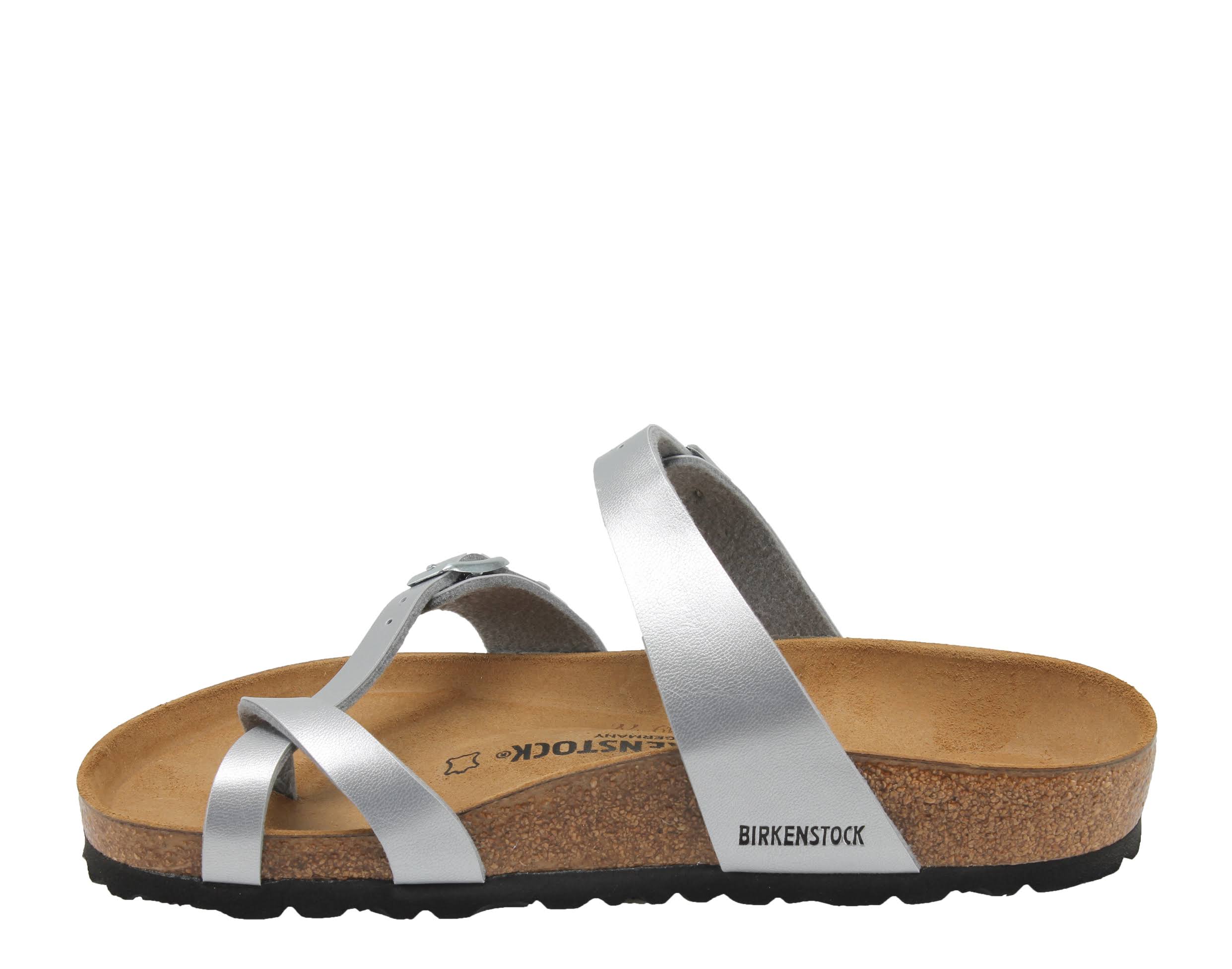 Birkenstock Women's Mayari Sandal - 39 - Silver Birko-Flor