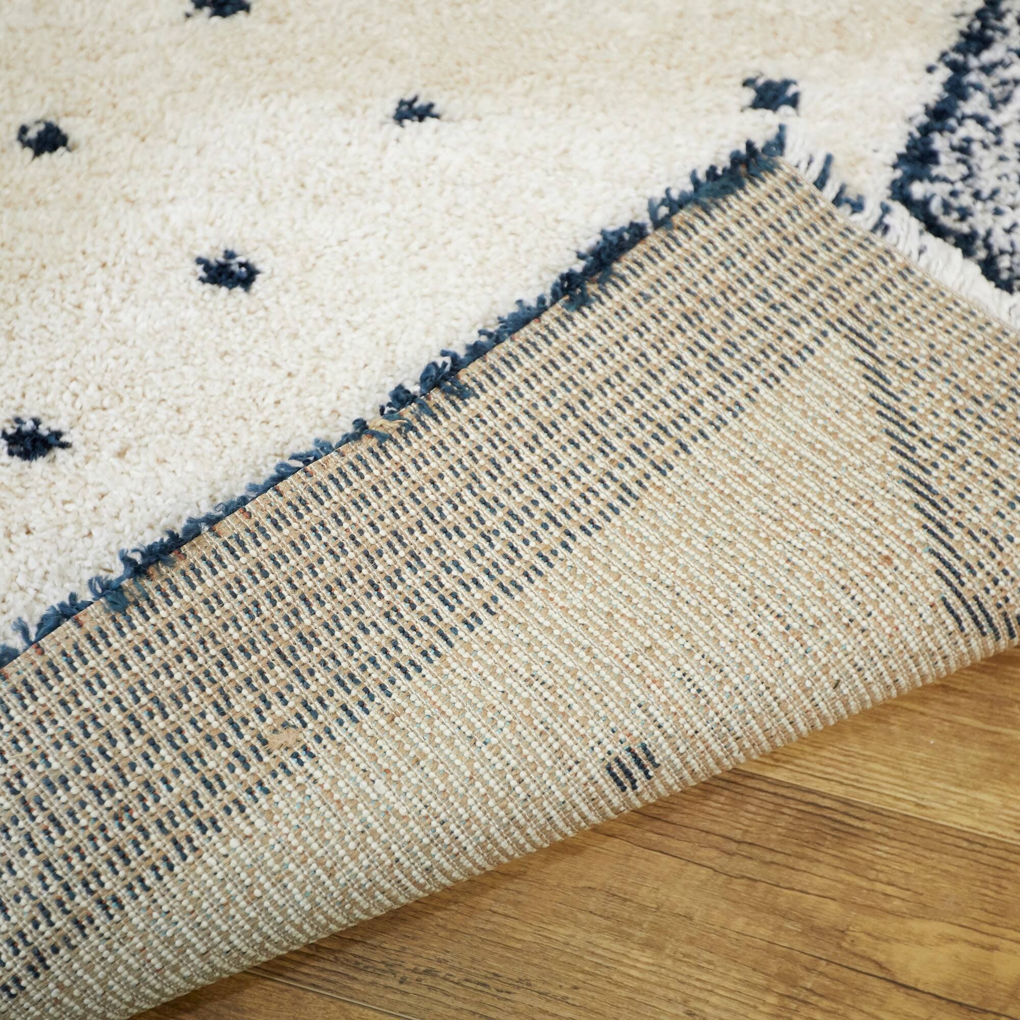 BALTA Crivelli Modern Shag Navy 5 ft. x 7 ft. Area Rug, Blue