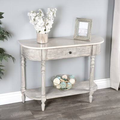 Aberdale 40x22 Console Table Birch Lane Table Base Color: Rustic Gray