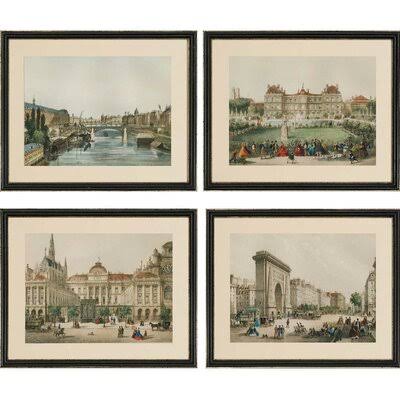 Phillipsburg Europe View Giclee by Anonymous - 4 Piece Picture Frame Print Set on Paper Birch LANE?