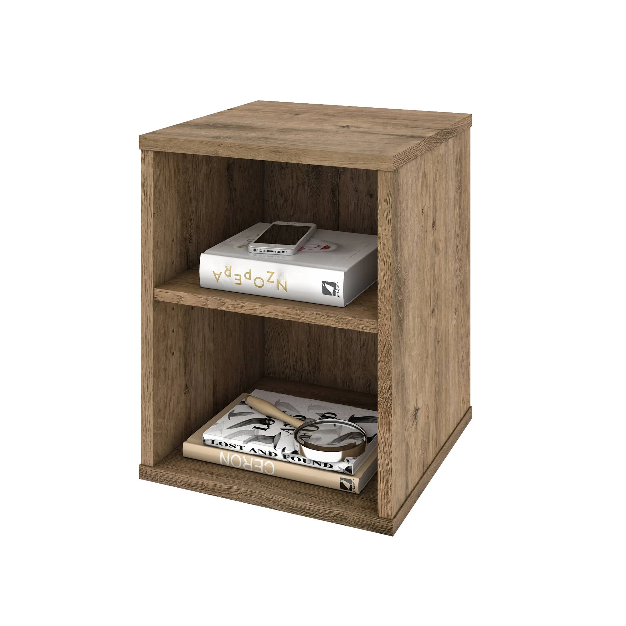 Bestar 22160-000009 Fom End Table in Rustic Brown