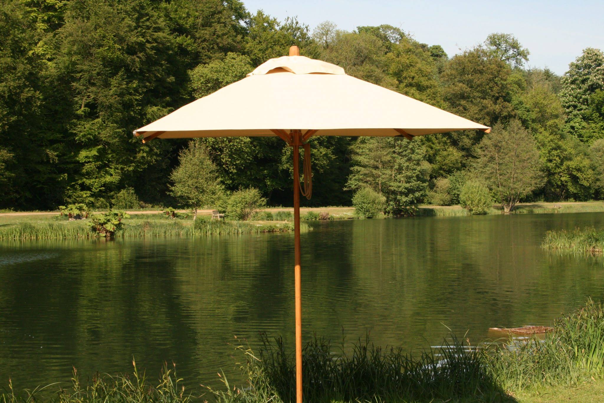 Bambrella Levante Square Bamboo Outdoor Umbrella