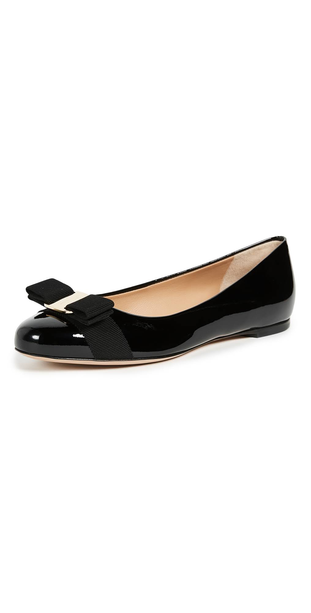 Salvatore Ferragamo Ballet Flats - Varina - Black/Gold