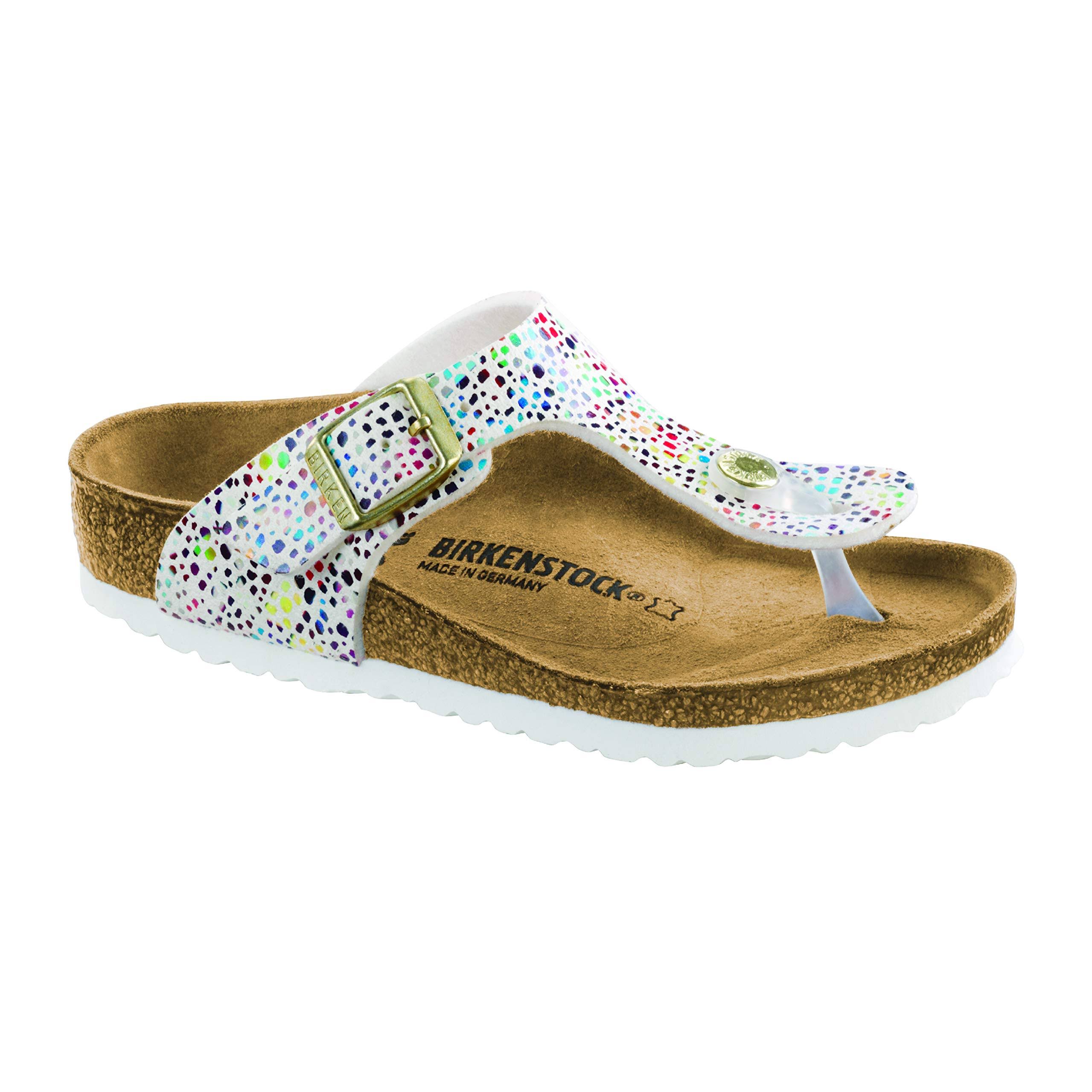 Birkenstock Girls& Gizeh Birko-Flor Sandal - Kid&s 31, Mosaic White