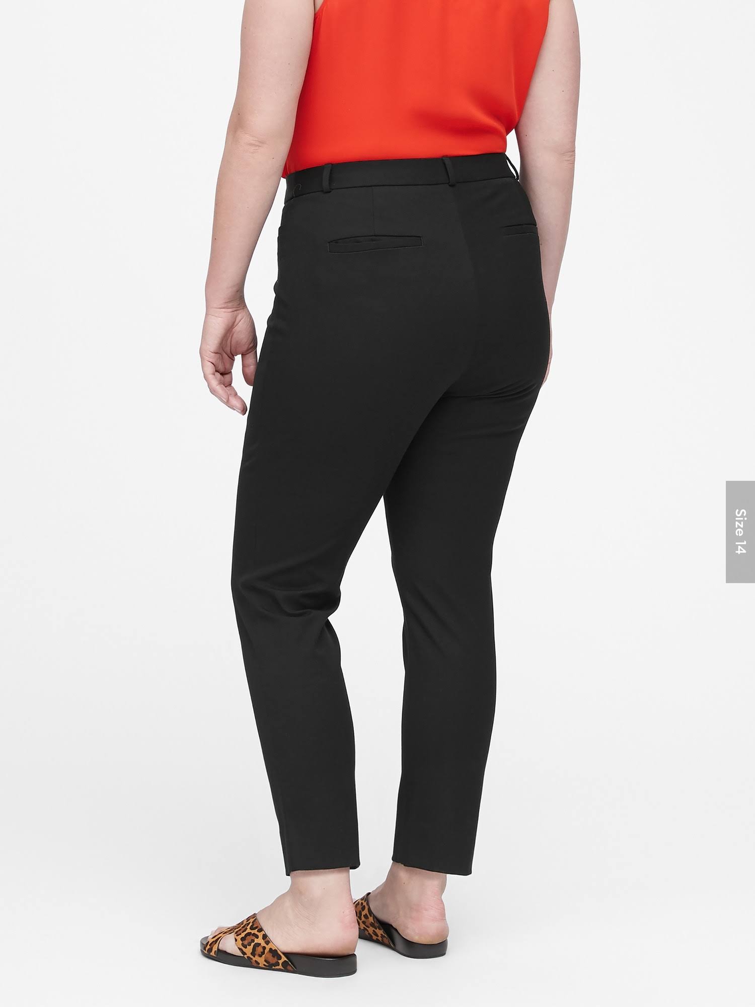 Banana Republic Women's Curvy Mid-Rise Skinny Sloan Pant Black Size 0 Short