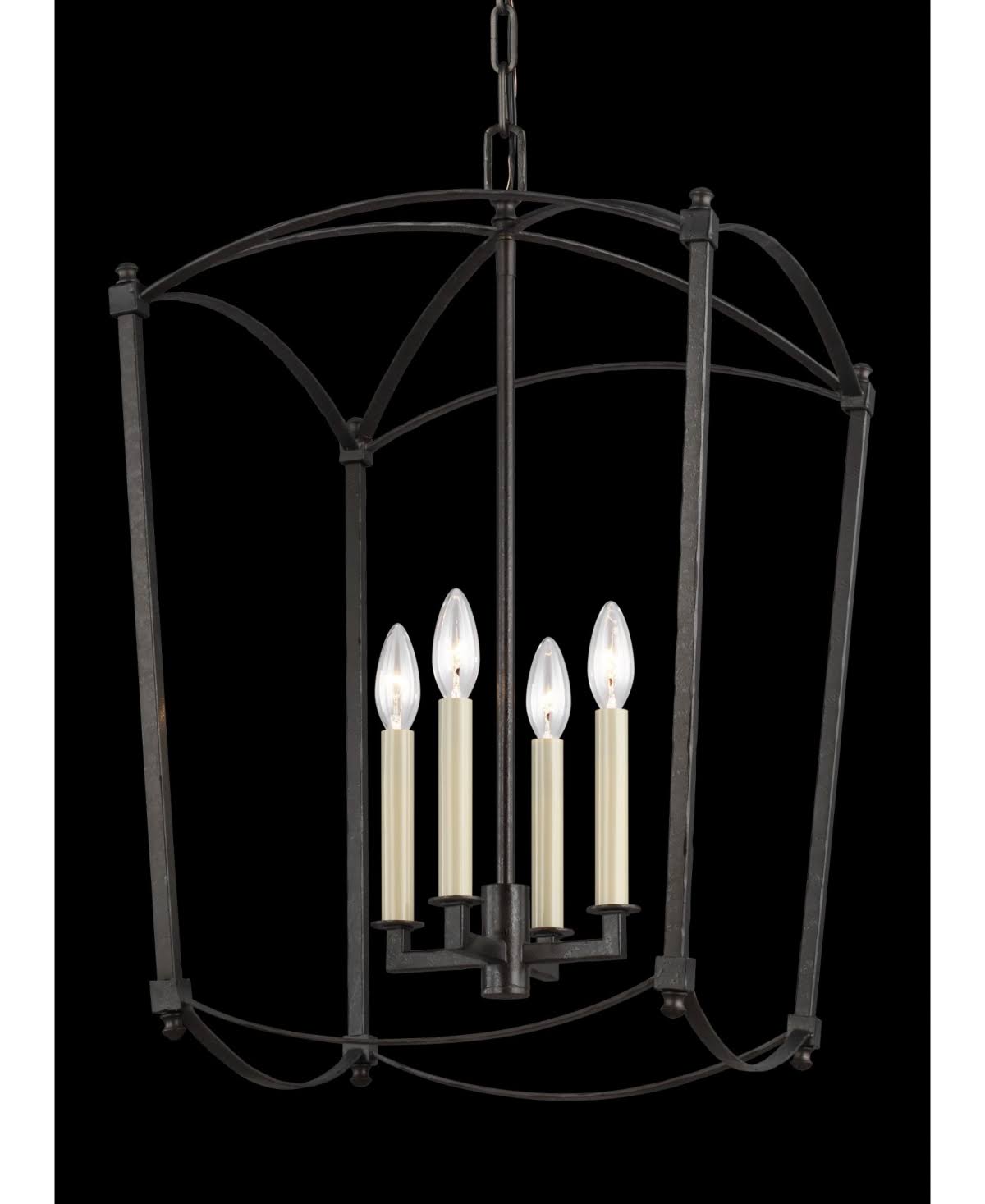 Feiss Thayer 4-Light Chandelier Smith Steel