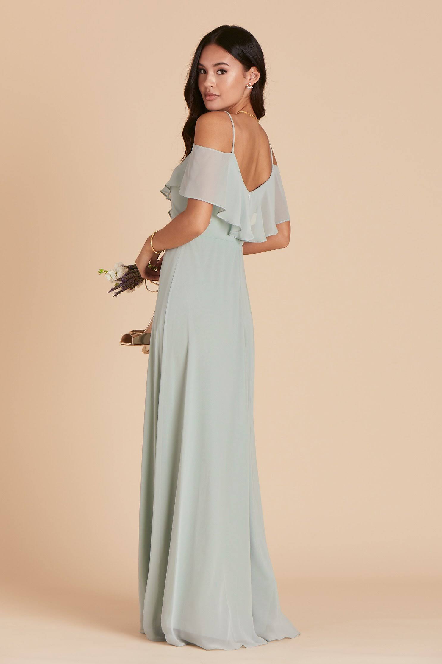 Jane Convertible Chiffon Bridesmaid Dress in Sage S / Sage / No Slit