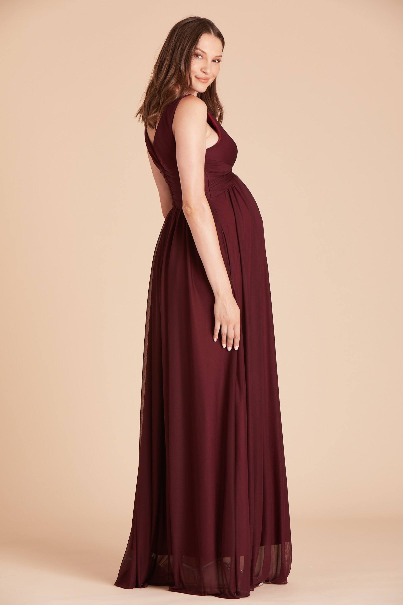 Birdy Grey Lianna Bridesmaid Dress in Cabernet Xs / Cabernet