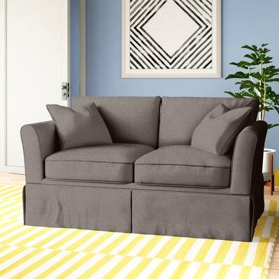 Lovie 63x22 Flared Arm Loveseat Birch Lane Body Fabric: Sustain Dursky Twig