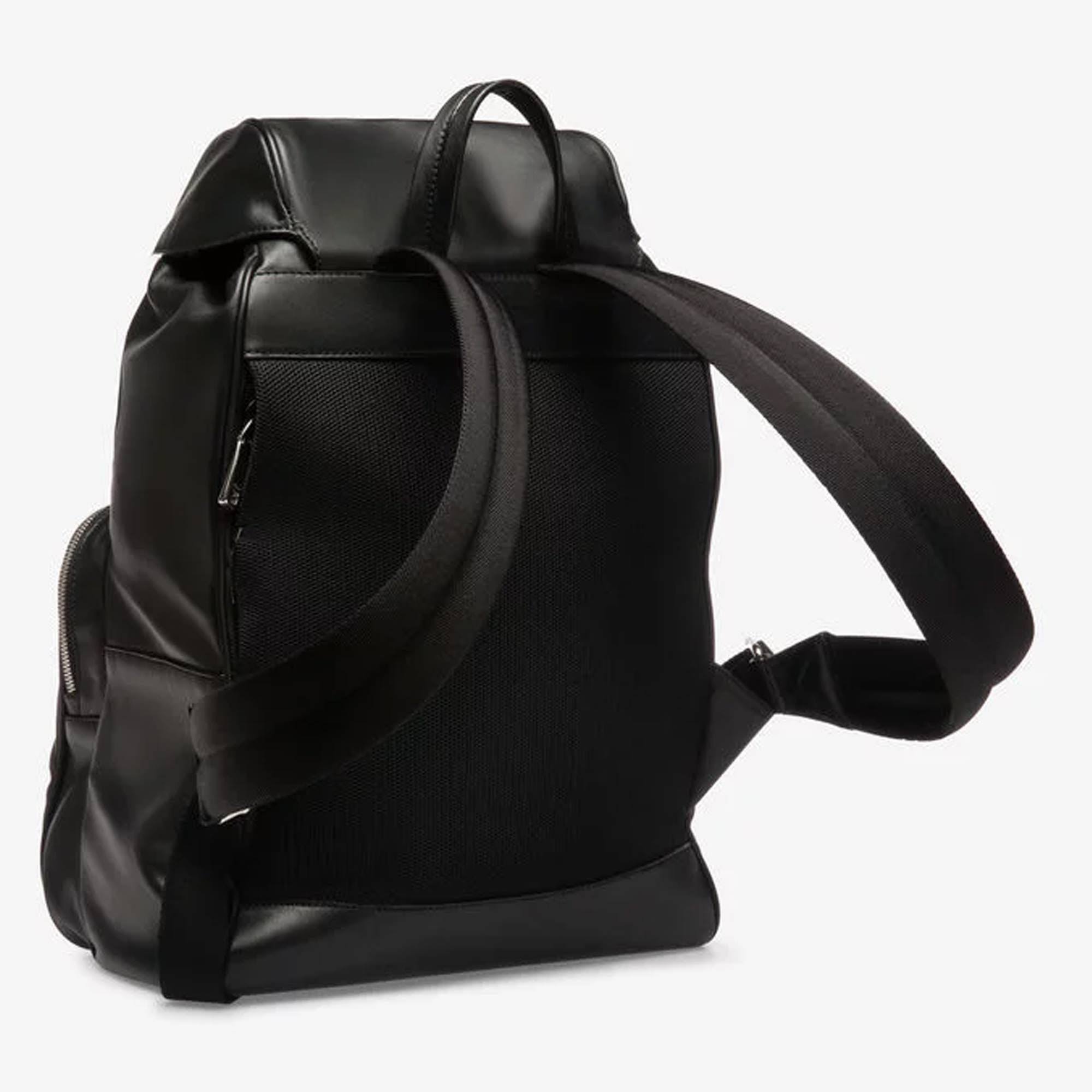 Bally Black Shake Leather Backpack