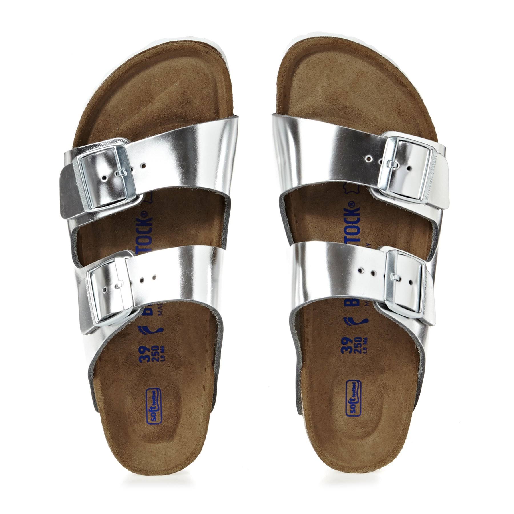 Birkenstock Sandals - Birkenstock Arizona - Metallic Silver