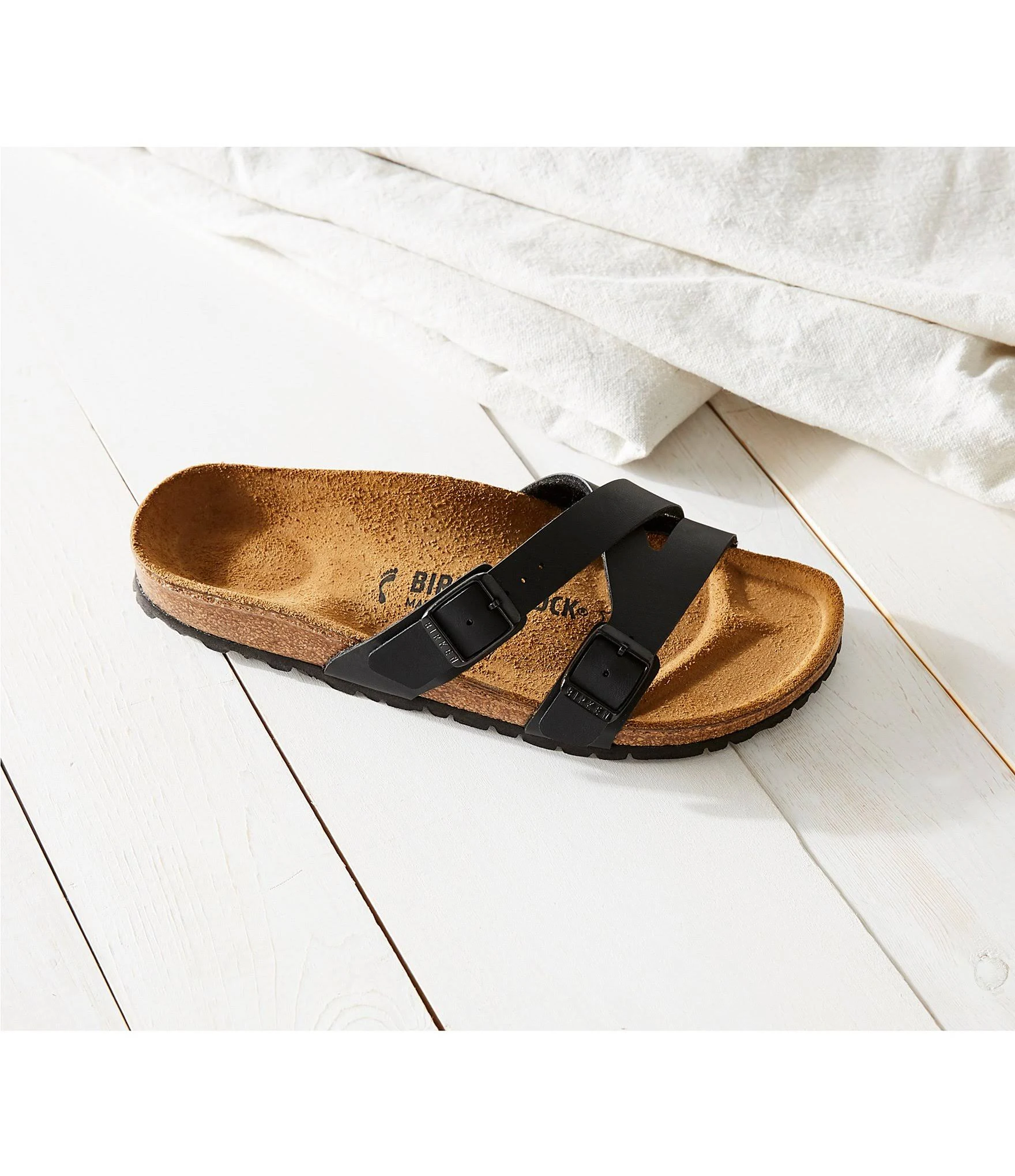 Birkenstock Women's Yao Slide - 42 Narrow - Black Birko-Flor