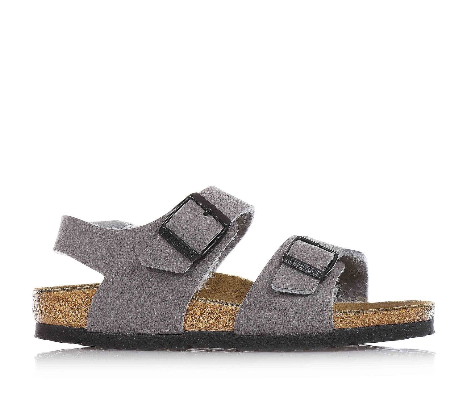 Birkenstock New York Birko Flor Narrow Kids Sandals - Desert Soil Vibrant Gray