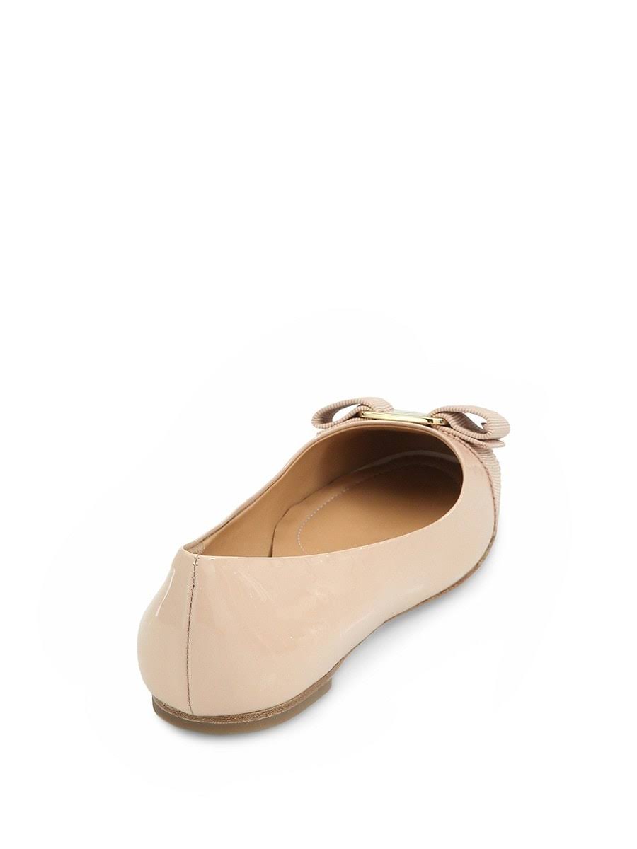 Salvatore Ferragamo Women's Varina Patent Leather Ballet Flats - New Blush - Size 7