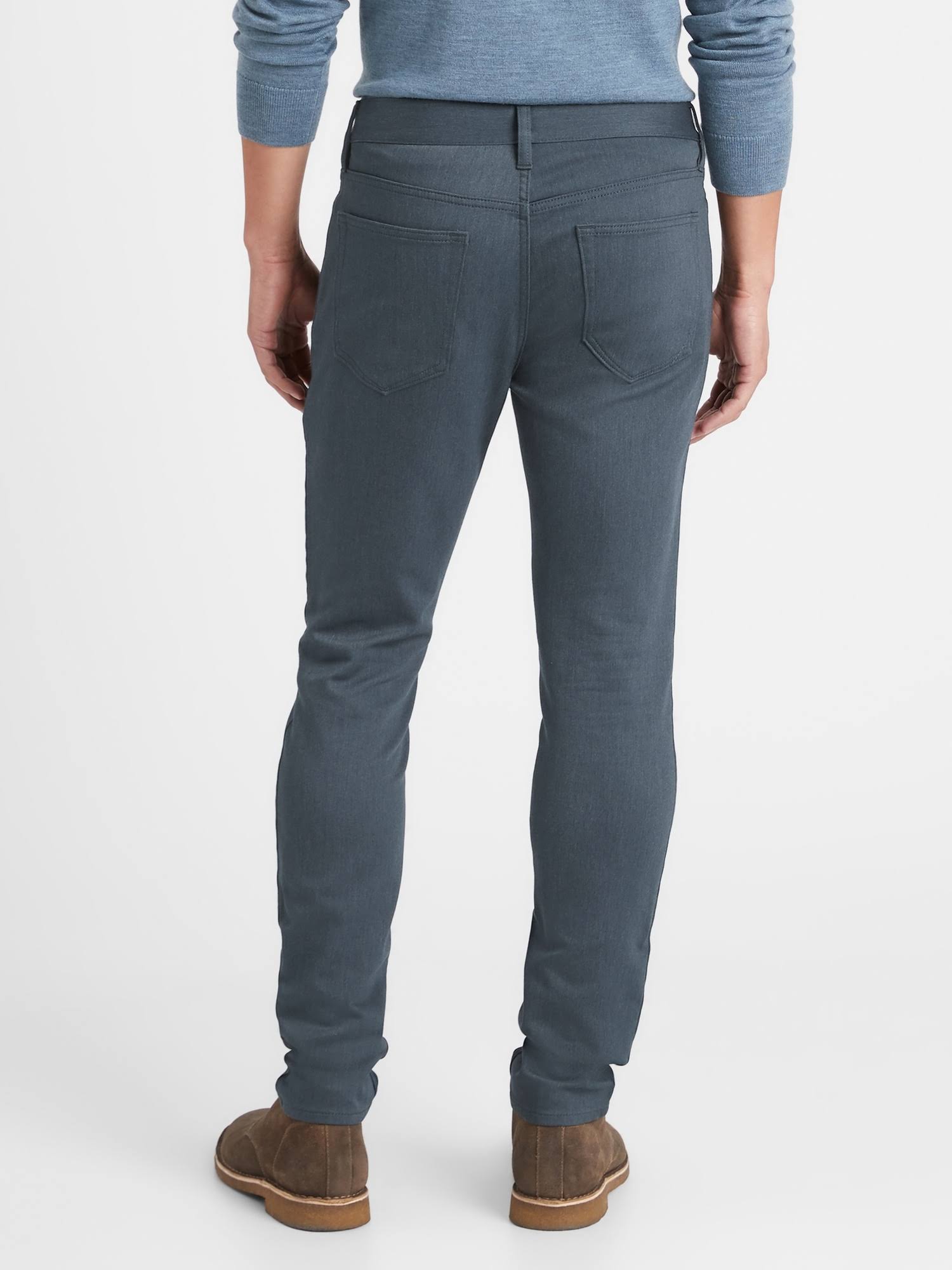 Banana Republic Men's Skinny Heathered Traveler Pant Navy Size 36W 32L