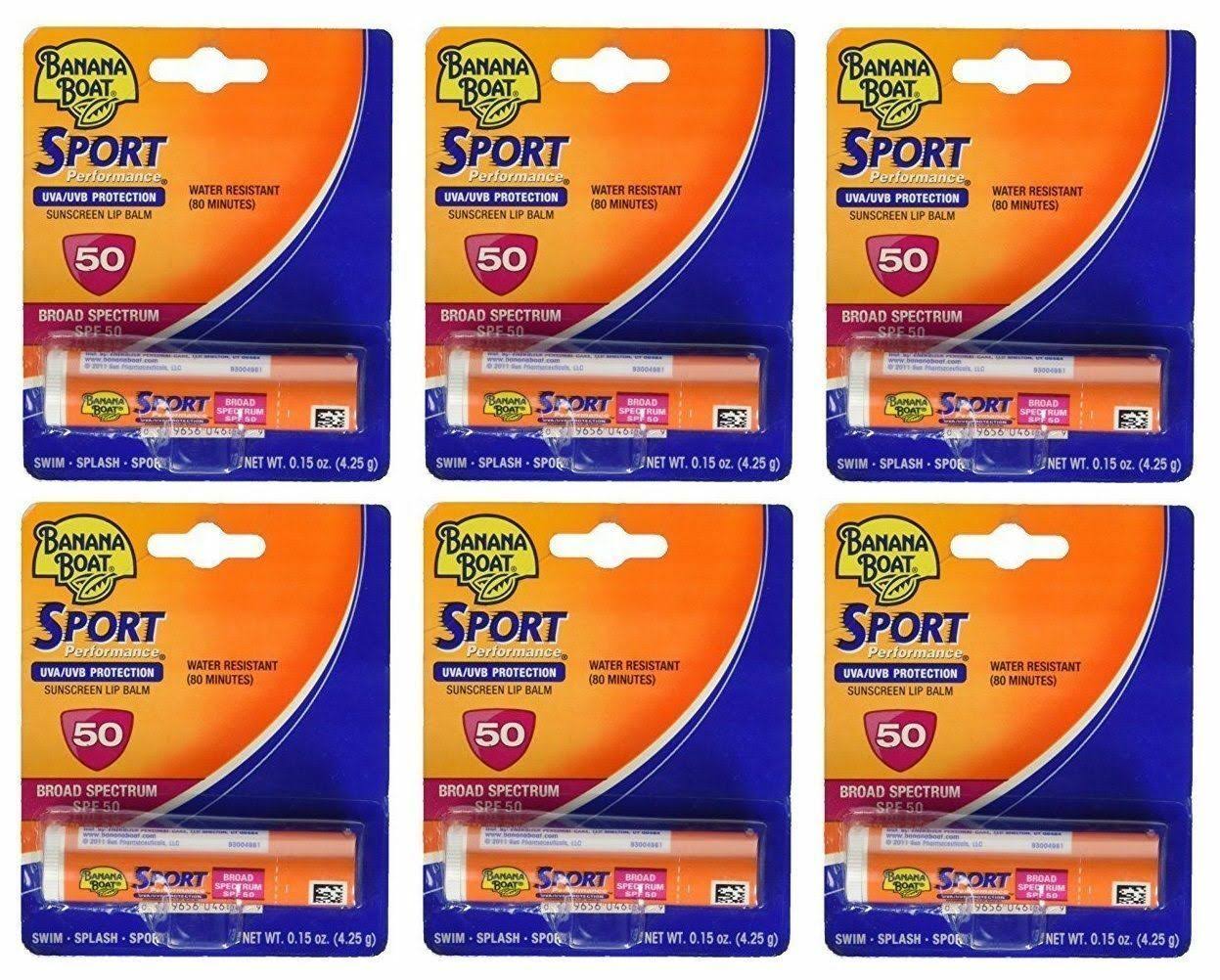 24 Pack - Banana Boat Sport Performance Sunscreen Lip Balm SPF 50 .15oz Each