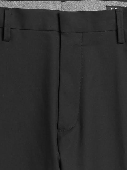 Banana Republic Men's Slim Solid Non-Iron Stretch Pant Black Size 33W 30L